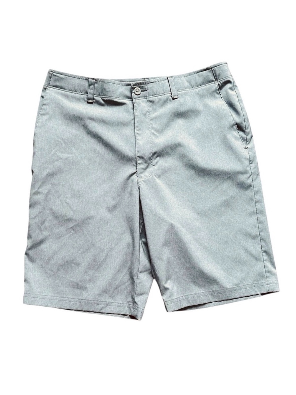NICKLAUS gray stretch flat front casual golf shorts size 34